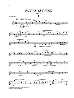Fantasy Pieces op. 73 - Schumann /Herttrich /Theopold - Clarinet/Piano - Book