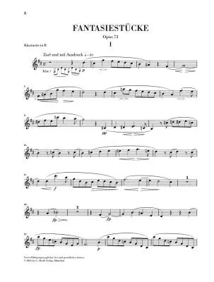 Fantasy Pieces op. 73 - Schumann /Herttrich /Theopold - Clarinet/Piano - Book