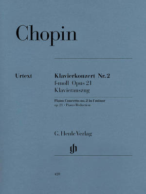 G. Henle Verlag - Piano Concerto no. 2 f minor op. 21 - Chopin /Zimmermann /Theopold - Piano/Piano Reduction (2 Pianos, 4 Hands) - Book