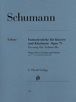 G. Henle Verlag - Fantasy Pieces op. 73 - Schumann /Herttrich /Ginzel - Cello/Piano - Book