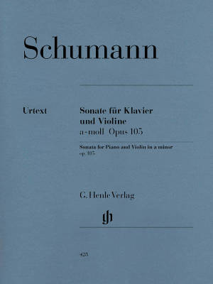 G. Henle Verlag - Violin Sonata No. 1 a minor op. 105 - Schumann/Haug-Freienstein/Guntner - Violin/Piano - Sheet Music