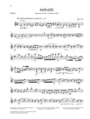 Violin Sonata No. 1 a minor op. 105 - Schumann/Haug-Freienstein/Guntner - Violin/Piano - Sheet Music