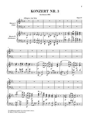 Piano Concerto no. 3 c minor op. 37 - Beethoven/Kuthen/Kann - Piano/Piano Reduction (2 Pianos, 4 Hands) - Book