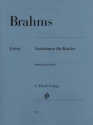 G. Henle Verlag - Variations For Piano - Brahms - Piano - Book