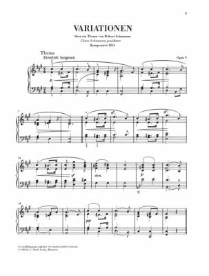Variations For Piano - Brahms - Piano - Book