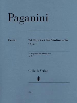 G. Henle Verlag - 24 Capricci op. 1 - Paganini/De Barbieri - Violin - Book