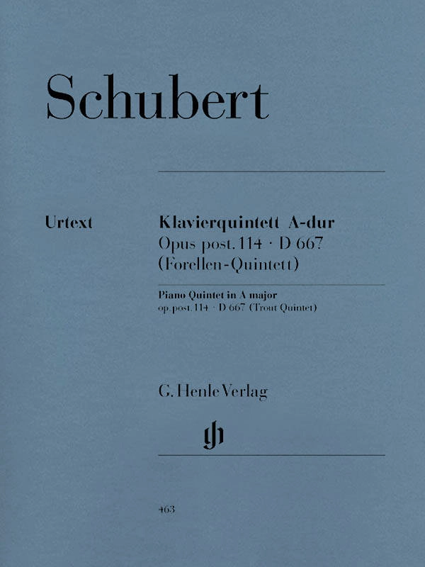 Quintet A major op. post. 114 D 667 (Trout Quintet) - Schubert/Haug-Freienstein/Schilde - Piano /Violin /Viola /Violoncello /Double Bass - Parts Set