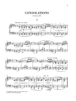 Consolations (Original Version and First Edition of the Early Version) - Liszt/Heinemann/Schilde - Piano - Book