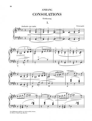 Consolations (Original Version and First Edition of the Early Version) - Liszt/Heinemann/Schilde - Piano - Book