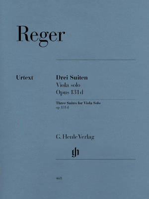 G. Henle Verlag - Three Suites op. 131d for Viola solo - Reger/Beyer - Solo Viola - Book