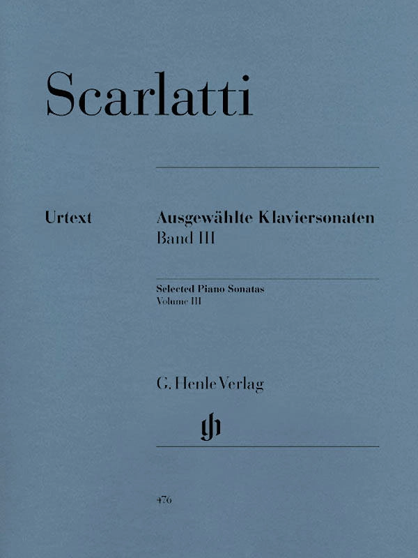 Selected Piano Sonatas, Volume III - Scarlatti /Johnsson /Kraus - Piano - Book