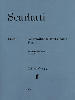 G. Henle Verlag - Selected Piano Sonatas, Volume III - Scarlatti /Johnsson /Kraus - Piano - Book