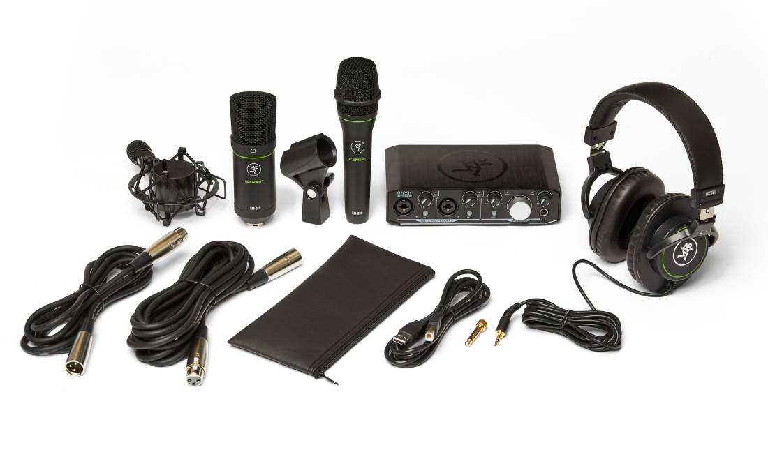 Producer Bundle with Audio Interface, Headphones, Condenser Mic and Dynamic Microphone