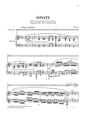 Sonata g minor op. 65 - Chopin /Zimmermann /Kanngiesser - Cello/Piano - Sheet Music
