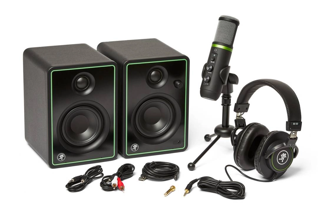 Creator Bundle with Studio Monitors, USB Condenser Microphone and Headphones