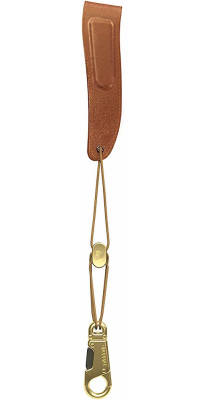 DAddario Woodwinds - Padded Leather Saxophone Strap - Brown - Large