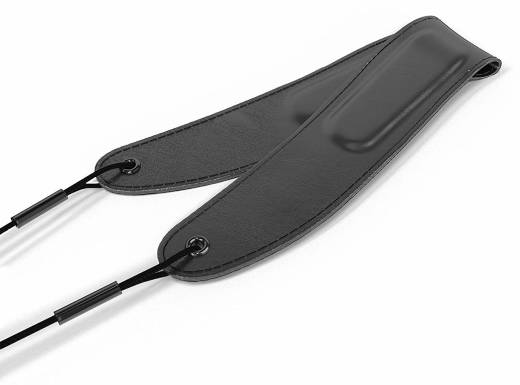 Padded Leather Saxophone Strap - Black - Small