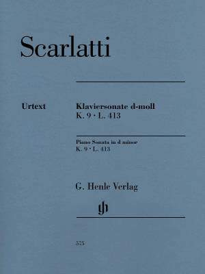 G. Henle Verlag - Piano Sonata in d minor K. 9, L. 413 - Scarlatti/Johnsson/Kraus - Piano - Sheet Music