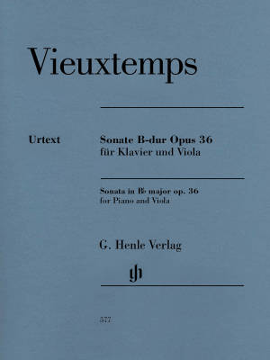 G. Henle Verlag - Sonate en si bmol majeur op. 36 - Vieuxtemps /Jost /Zimmermann - Alto/Piano - Livre
