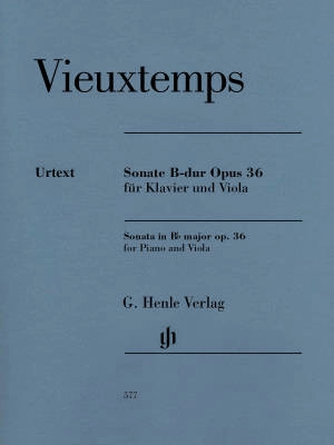 G. Henle Verlag - Sonata in B flat major op. 36 - Vieuxtemps /Jost /Zimmermann - Viola/Piano - Book