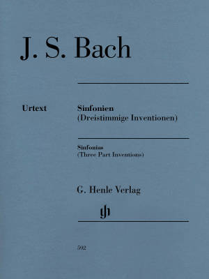 G. Henle Verlag - Sinfonias (Three Part Inventions) - Bach/Scheideler/Schneidt - Piano - Book