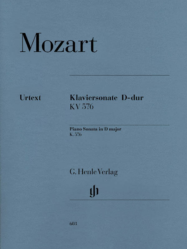 Piano Sonata D major K. 576 - Mozart /Herttrich /Theopold - Piano - Sheet Music
