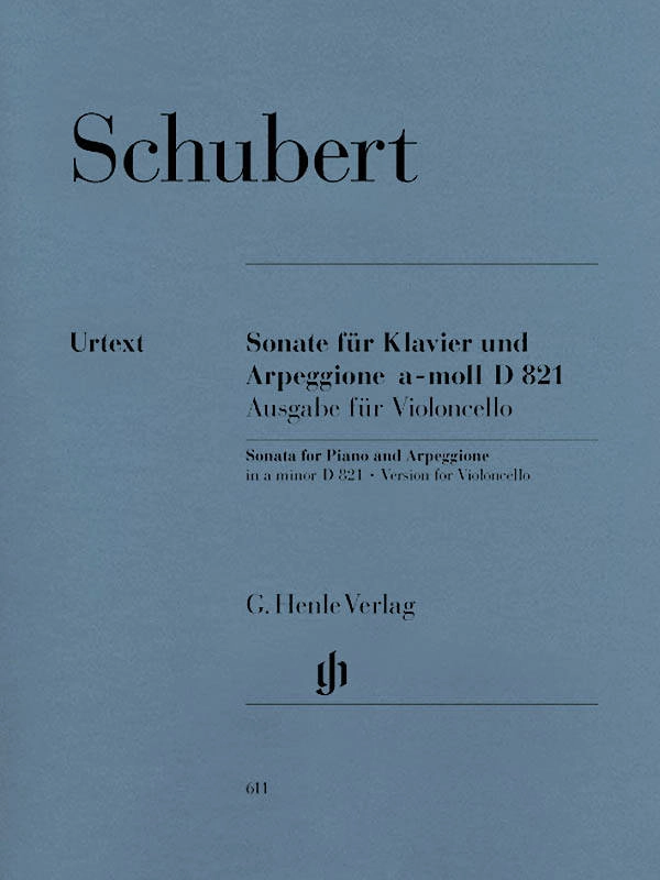 Sonata a minor D 821 (Arpeggione) - Schubert /Seiffert /Ginzel - Cello/Piano - Sheet Music