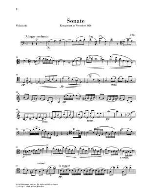 Sonata a minor D 821 (Arpeggione) - Schubert /Seiffert /Ginzel - Cello/Piano - Sheet Music