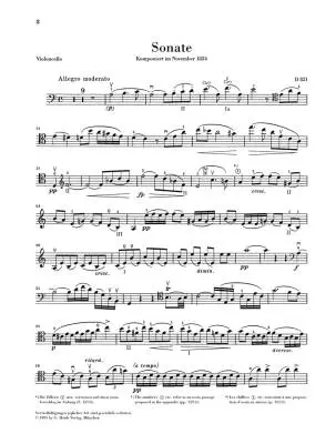 Sonata a minor D 821 (Arpeggione) - Schubert /Seiffert /Ginzel - Cello/Piano - Sheet Music