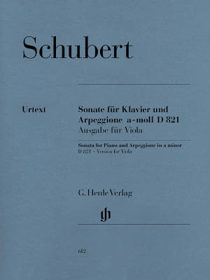 G. Henle Verlag - Sonata a minor D 821 (Arpeggione) - Schubert /Seiffert /Weber- Viola/Piano - Sheet Music
