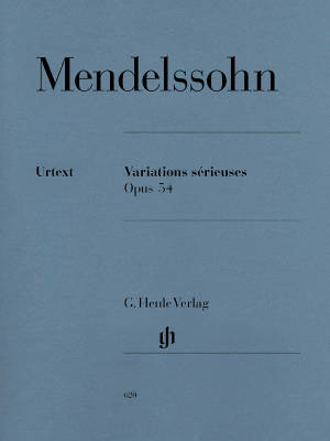 G. Henle Verlag - Variations serieuses op. 54 - Mendelssohn /Jost /Theopold - Piano - Book