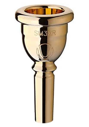 SM3XR Steven Mead Ultra Large Shank Euphonium Mouthpiece - Gold Plated