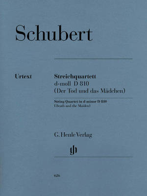 String Quartet d minor D 810 (Death and the Maiden) - Schubert/Haug-Freienstein - 2 Violins/Viola/Cello - Parts Set