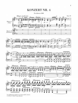Piano Concerto no. 4 G major op. 58 - Beethoven/Kuthen/Kann - Piano/Piano Reduction (2 Pianos, 4 Hands) - Book