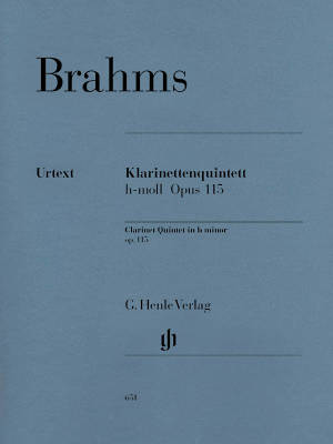 Clarinet Quintet b minor op. 115 - Brahms/Grassi - Clarinet/2 Violins/Viola/Cello - Parts Set