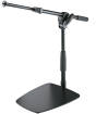 K & M Stands - Flat Base Short Microphone Stand