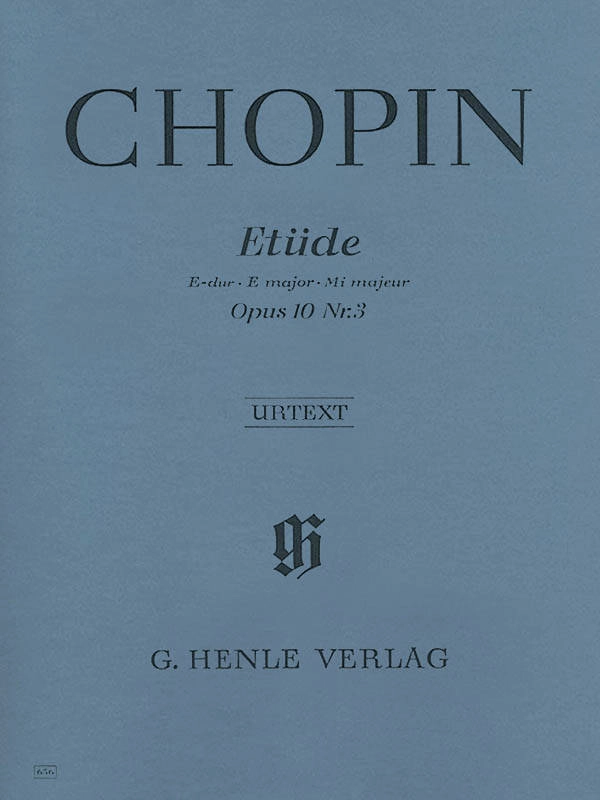 Etude E major op. 10 no. 3 - Chopin /Zimmermann /Keller - Piano - Sheet Music