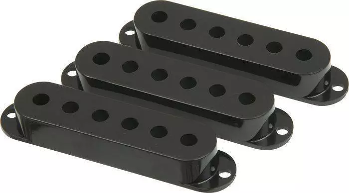 Fender Pickup Covers Black Strat (Set of 3)