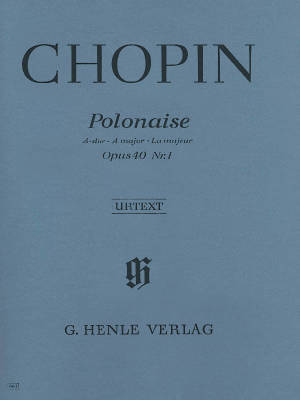 G. Henle Verlag - Polonaise A major op. 40 no. 1 (Militaire) - Chopin /Zimmermann /Theopold - Piano - Sheet Music