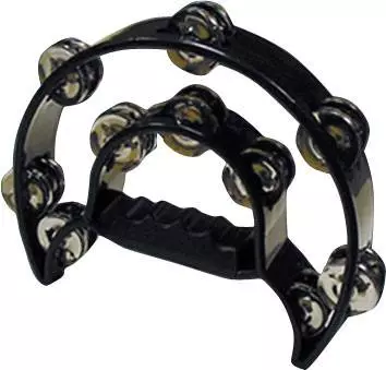 Mano Percussion - Mano Double Cutaway Tambourine Black