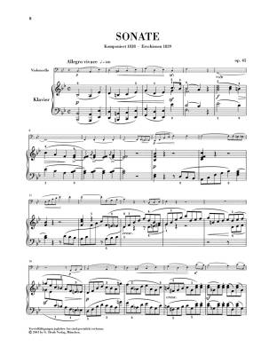 Violoncello Sonata B flat major op. 45 - Mendelssohn /Heinemann, Elvers /Kanngiesser - Cello/Piano - Sheet Music