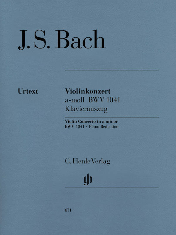 Violin Concerto a minor BWV 1041 - Bach/Eppstein/Guntner - Violin/Piano Reduction - Sheet Music