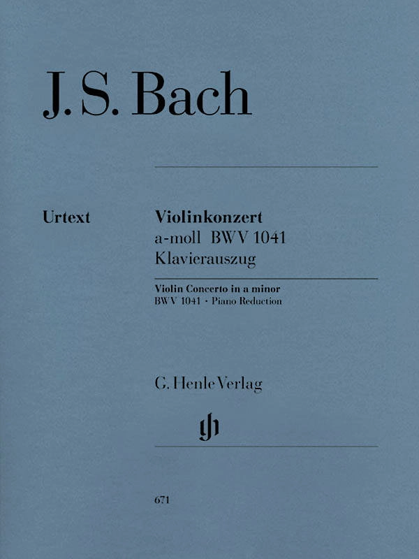 Violin Concerto a minor BWV 1041 - Bach/Eppstein/Guntner - Violin/Piano Reduction - Sheet Music