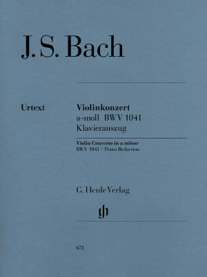G. Henle Verlag - Violin Concerto a minor BWV 1041 - Bach/Eppstein/Guntner - Violin/Piano Reduction - Sheet Music