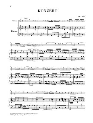 Violin Concerto a minor BWV 1041 - Bach/Eppstein/Guntner - Violin/Piano Reduction - Sheet Music