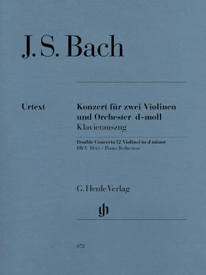 G. Henle Verlag - Concerto pour deux violons en r mineur BWV 1043 - Bach/Eppstein/Guntner - Rduction pour deux violons et piano - Partitions