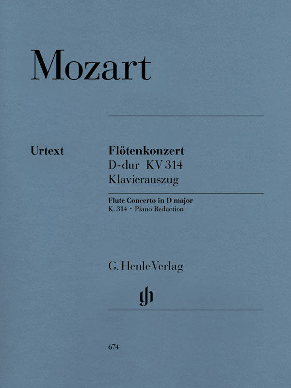 Flute Concerto no. 2 D major K. 314 - Mozart/Adorjan/Levin - Flute/Piano Reduction - Sheet Music