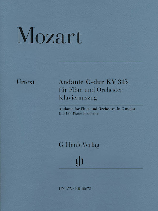 Andante C major K. 315 for Flute and Orchestra (Piano Reduction) - Mozart/Weise/Levin - Flute/Piano - Sheet Music