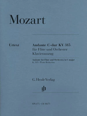 G. Henle Verlag - Andante C major K. 315 for Flute and Orchestra (Piano Reduction) - Mozart/Weise/Levin - Flute/Piano - Sheet Music