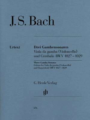 Three Gamba Sonatas BWV 1027-1029 - Bach/Heinemann - Gamba or Cello/Piano - Book